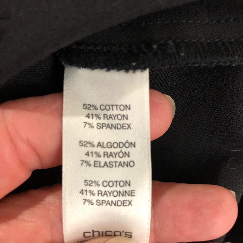 Chico’s Lightweight Button Front Jacket, Size Large, Black - Picture 4 of 4